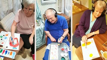Local HC-One care home residents enjoy creative art and music experience